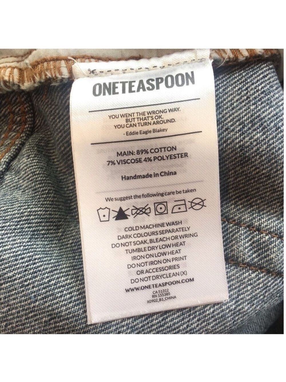 One Teaspoon Bermuda Denim Shorts Size 26 - Picture 6 of 9